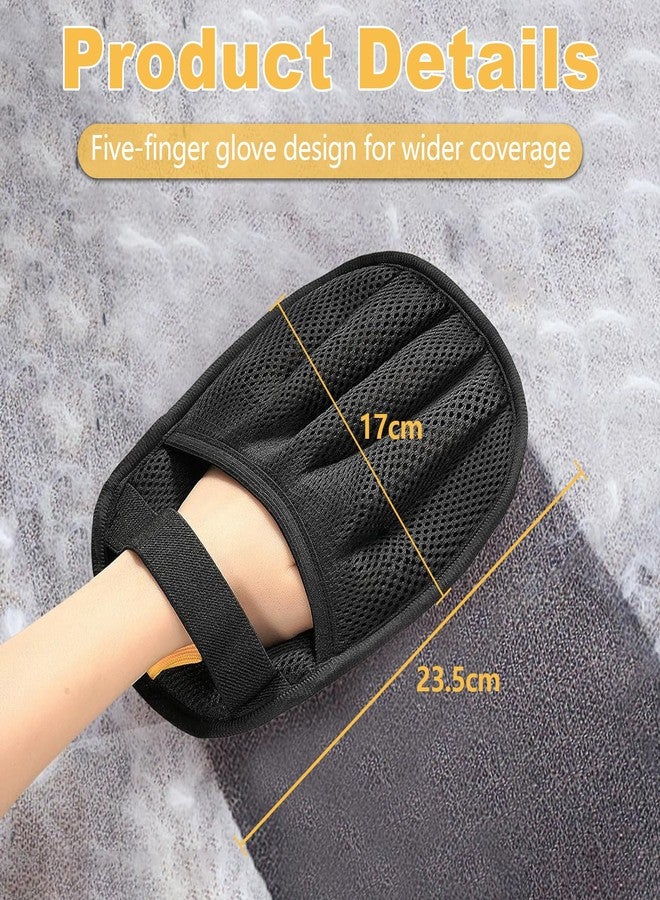 KUNAL 3 Pack Pet Hair Removal Glove,Electrostatic Pet Hair Removal Gloves,Five-Finger Grooming Tool,Reusable Fur Remover Glove for Pet Hair, Clothing, Couch, Furniture, Carpet, Car Seat - Image 2